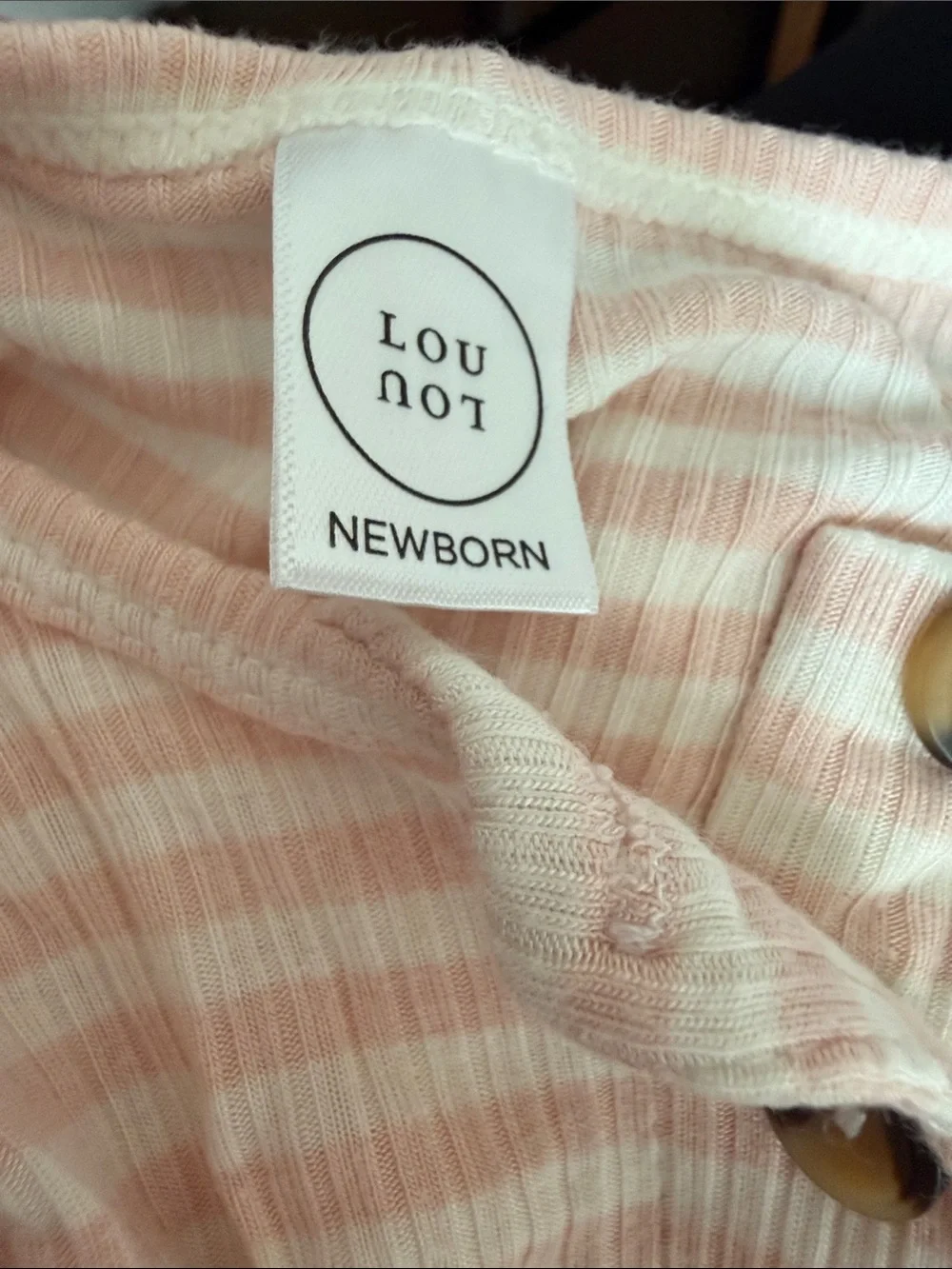 Lou Lou and Co Long Sleeve Knotted Gown - Pink and White Stripe